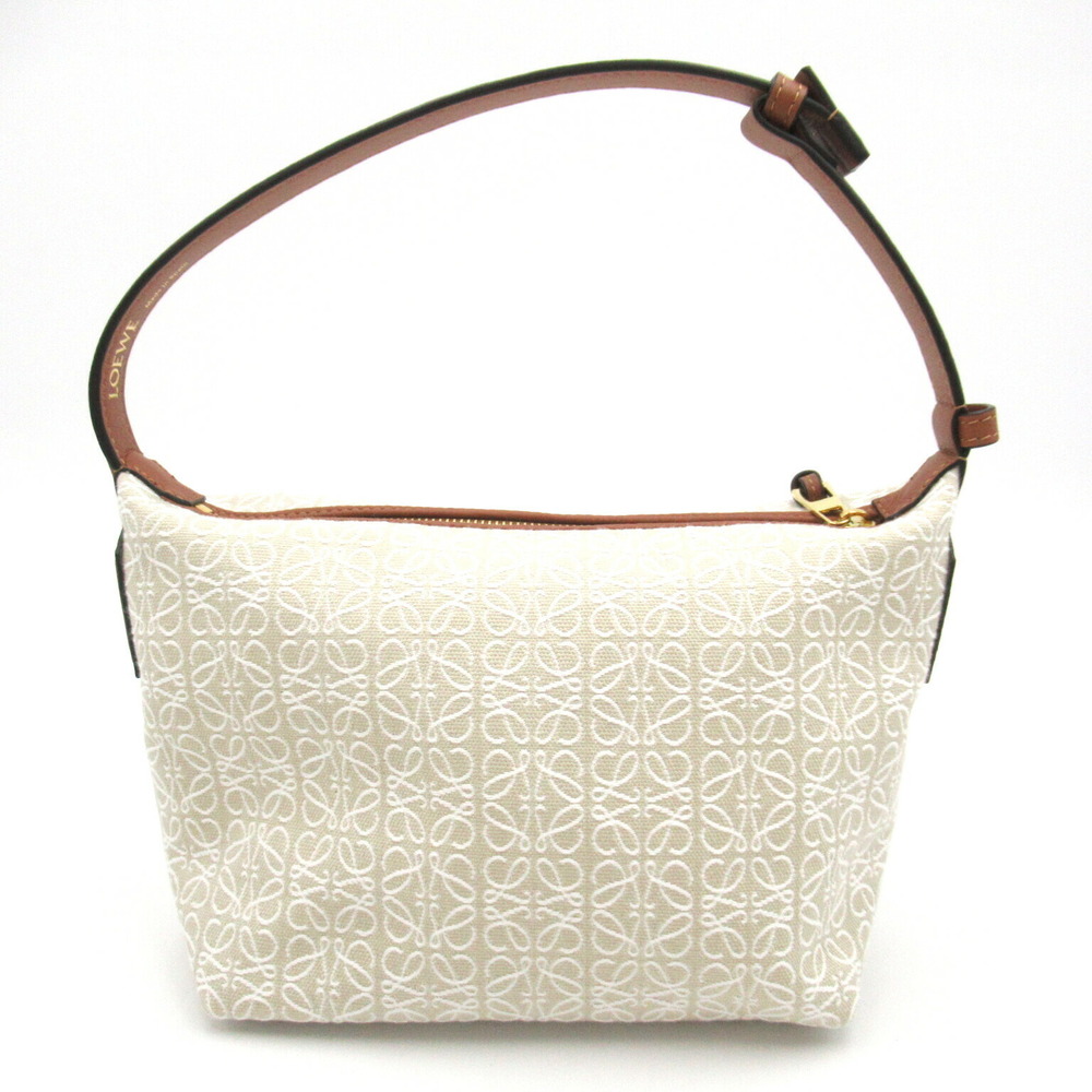 Loewe Cubby Leather Brown Beige Handbag